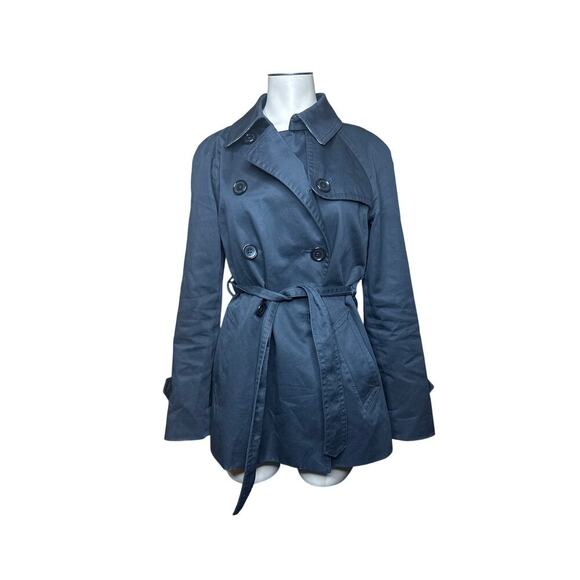 Coach Women’s Blue Pea Coat – Size XS – Classic Style with Signature Lining - Picture 1 of 7